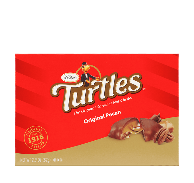 Small chocolate gift box of Demet's turtles