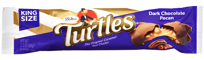 King size dark chocolate turtles nut cluster bar